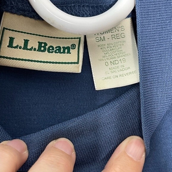 LL Bean Mock Turtle Neck Size Small Medium Blue Women’s - Picture 4 of 7